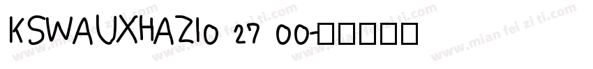 KSWAUXHAZI0 27 00字体转换